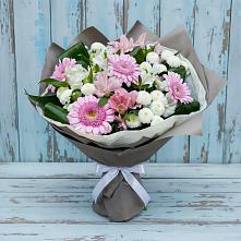 Букет цветов из:  Герберы, Альстромерии и Хризантемы #REPLACE_PRED# Лабинске