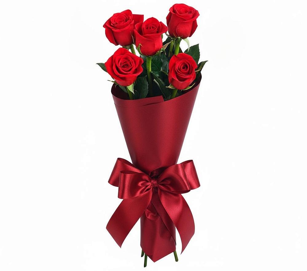 Букет 5 Красных роз Эдлесс Лав в Лабинске