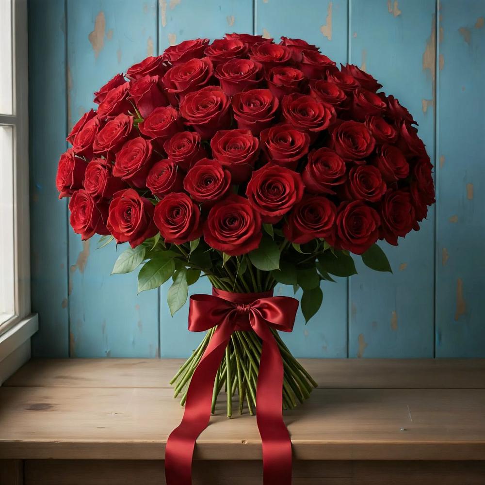 Букет Красные розы Блэк Меджик в Лабинске