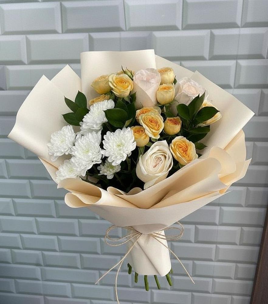 Букет цветов из: Розы и Хризантемы в Лабинске