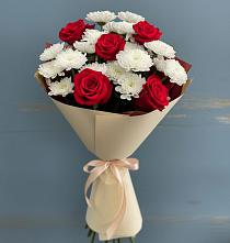 Букет цветов из:  Розы и Хризантемы в Лабинске