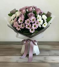 Букет цветов из:  Хризантемы и Розы в Лабинске