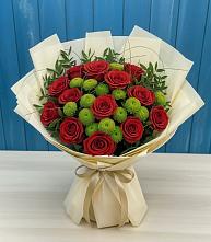 Букет цветов из:  Розы и Хризантемы в Лабинске