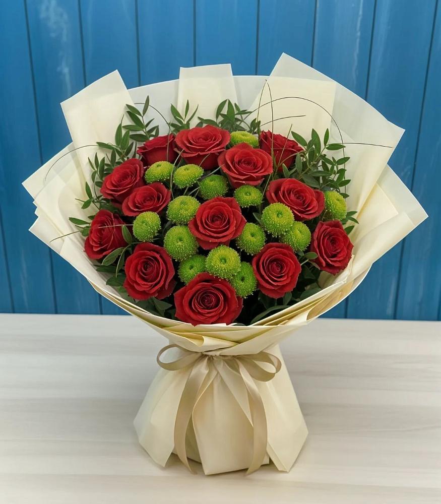 Букет цветов из: Розы и Хризантемы в Лабинске