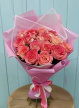 Букет 15 Розовых роз Равель в Лабинске
