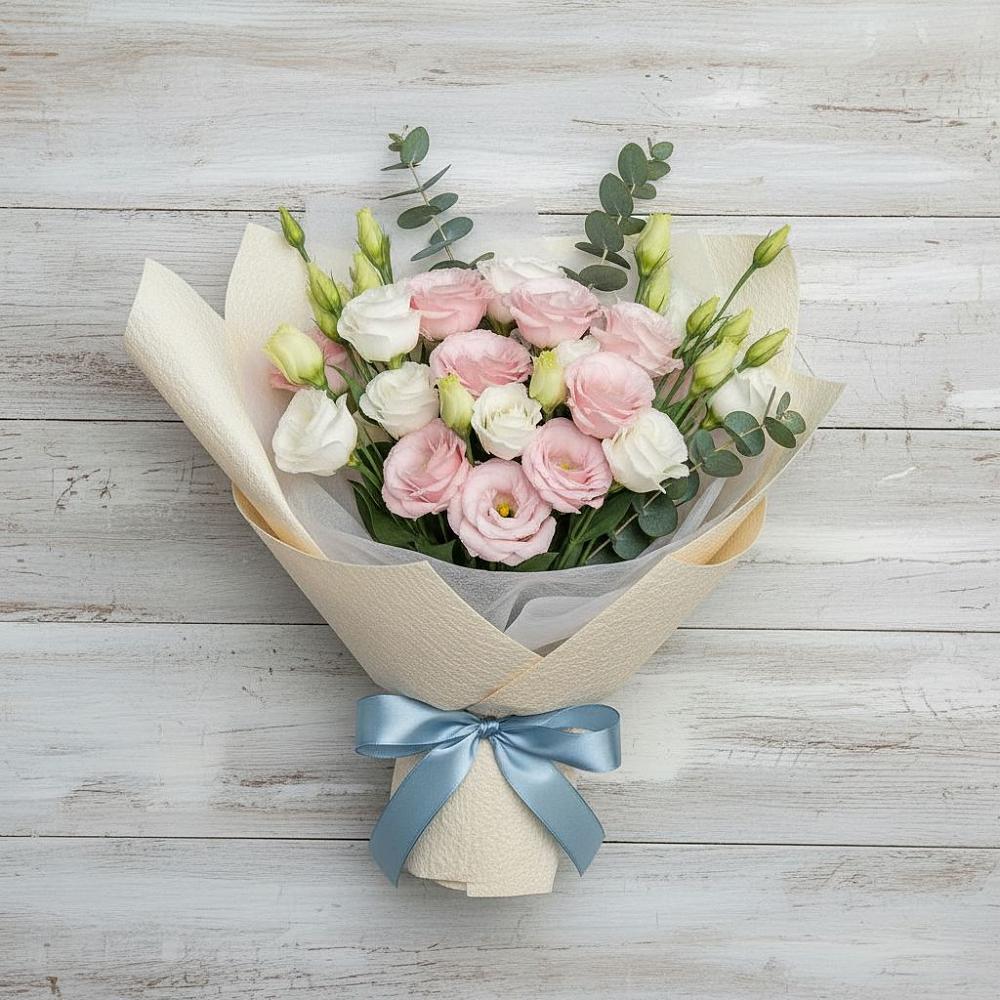 Букет цветов из: Лизиантусы в Лабинске